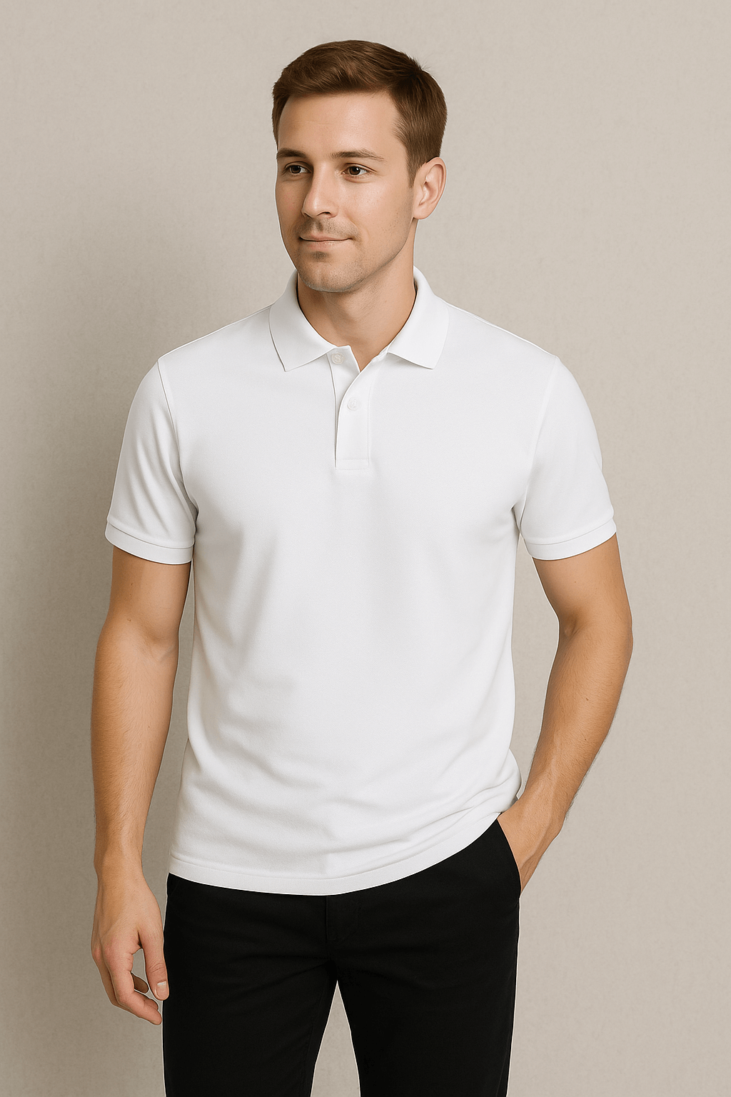 Рубашка-поло | Мужская | 200 грм² | 100% хлопок, с короткими рукавами